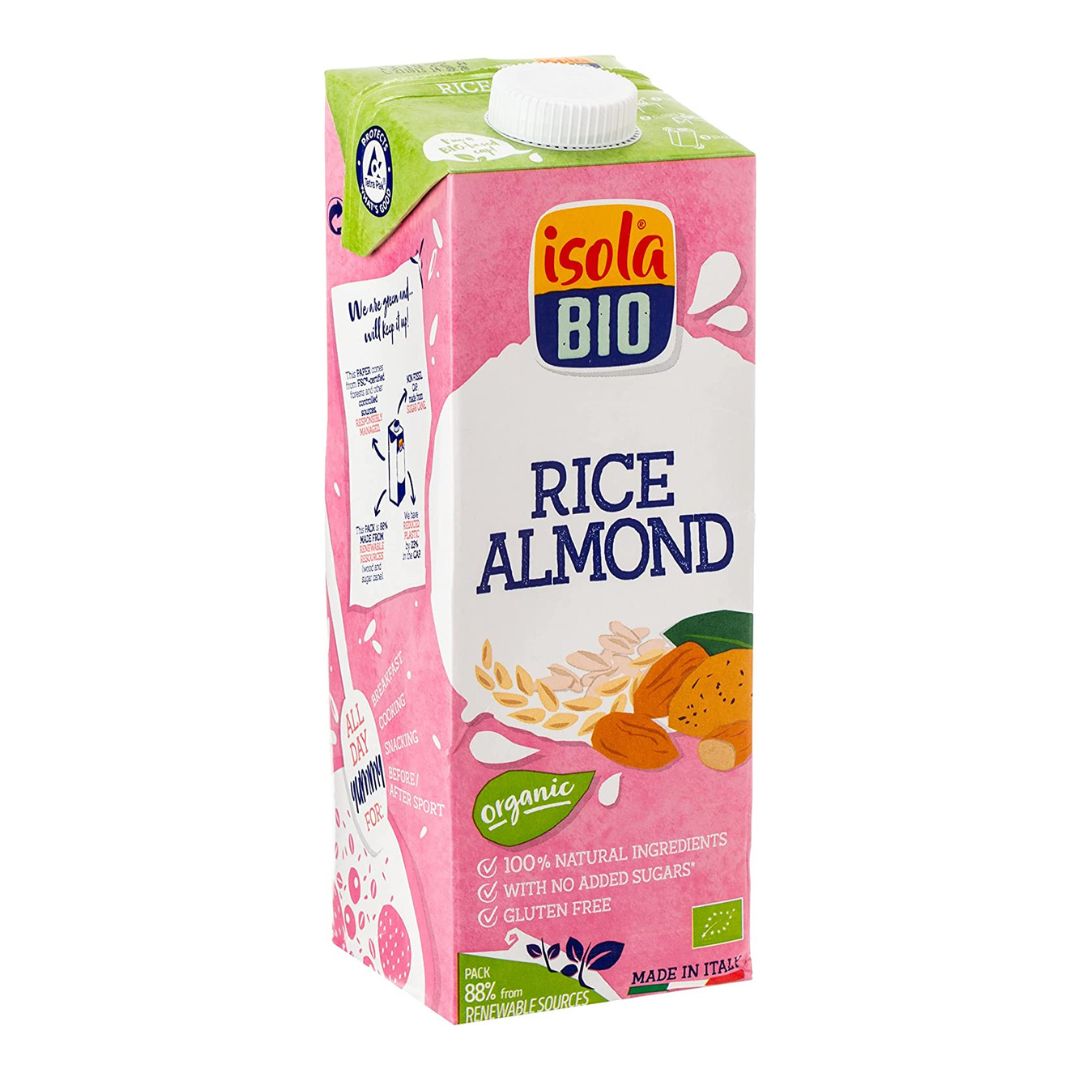 ISOLA BIO Organic Rice Almond Milk, 1Ltr