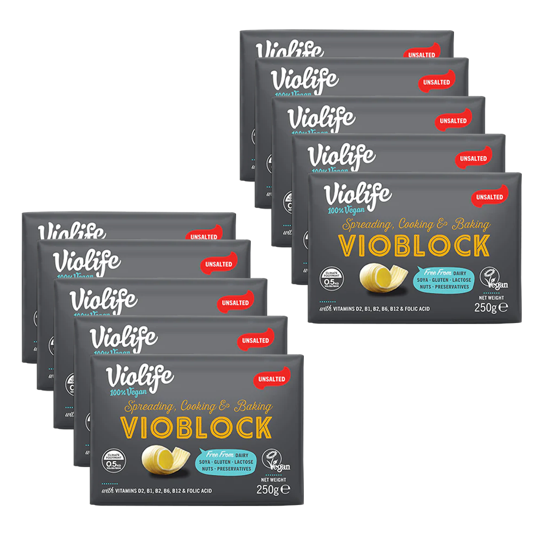 VIOLIFE Vegan Vioblock - Unsalted, 250g - Pack of 10Pc
