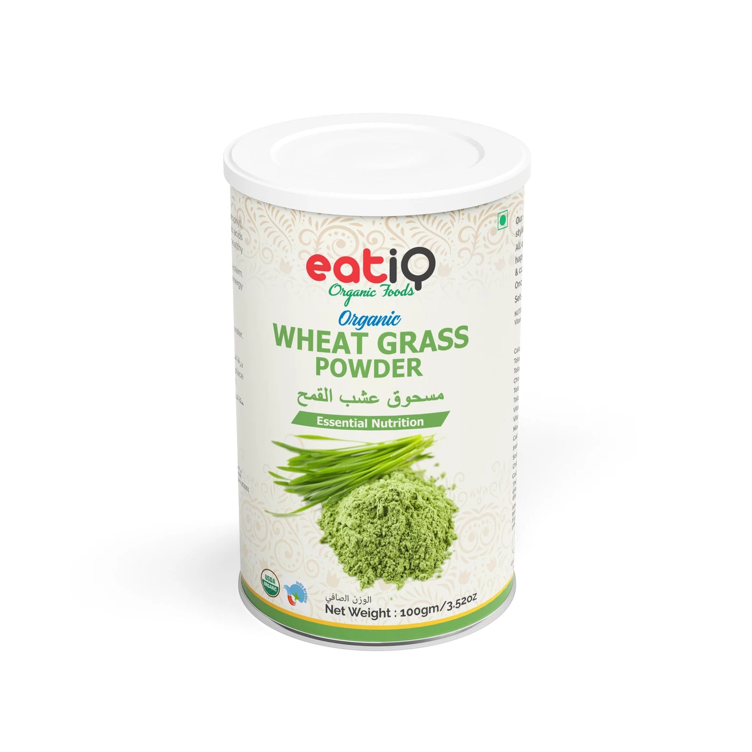 EATIQ Organic Wheatgrass Powder, 100g