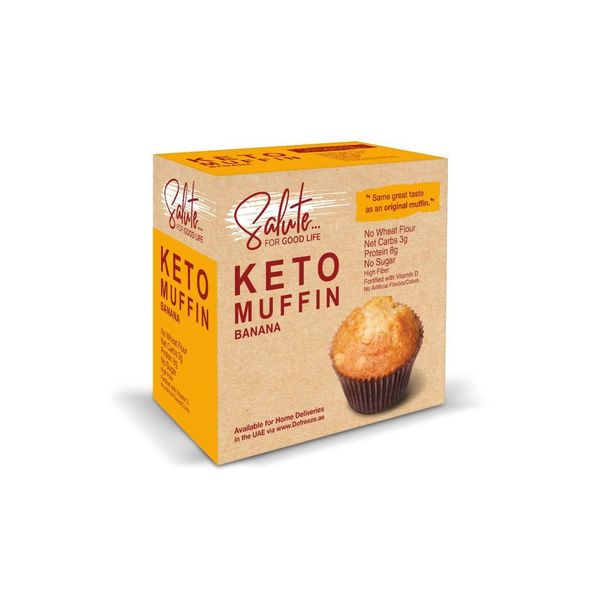 SALUTE Keto Muffin Banana, 60g, Keto-friendly