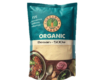 ORGANIC LARDER Besan Flour, 500g - Organic, Natural