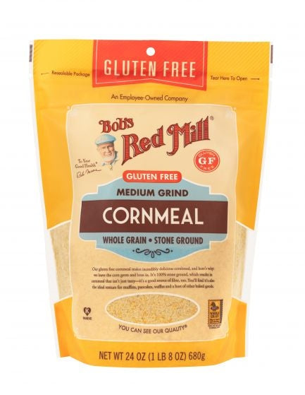 BOB'S RED MILL Whole Grain Medium Grind Cornmeal, 680g