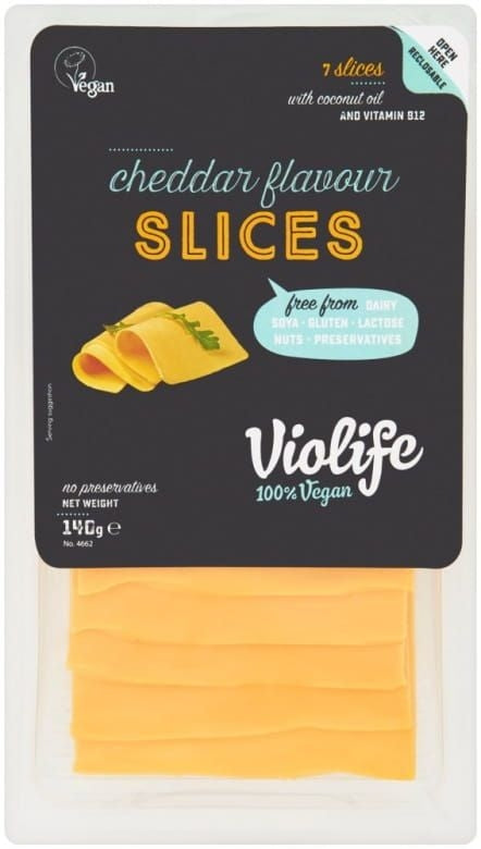 VIOLIFE Cheddar Flavour Slices, 140g