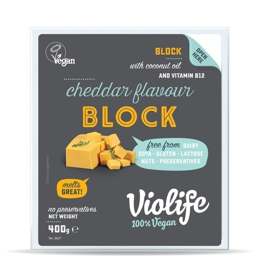 VIOLIFE Vegan Cheddar Block, 400g