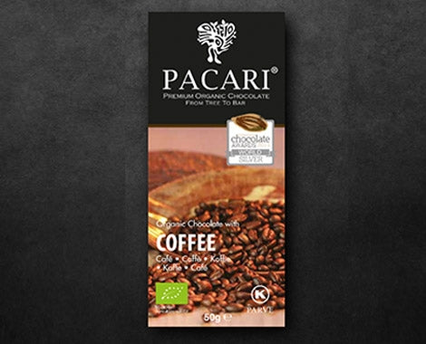 PACARI Organic Chocolate Bar With Coffee, 50g