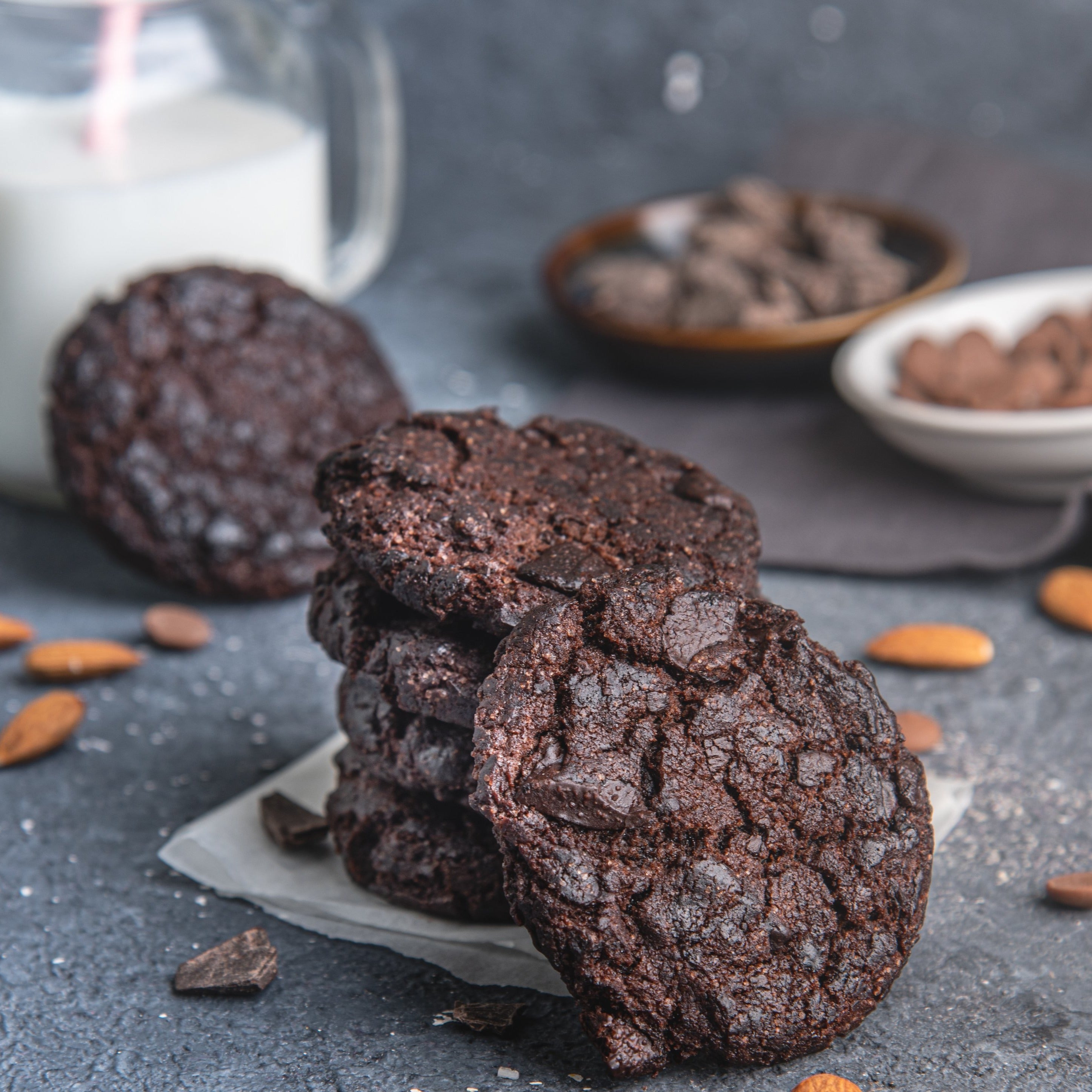 CARAMALIZE Double Chocolate Vegan Cookies - Pack Of 12