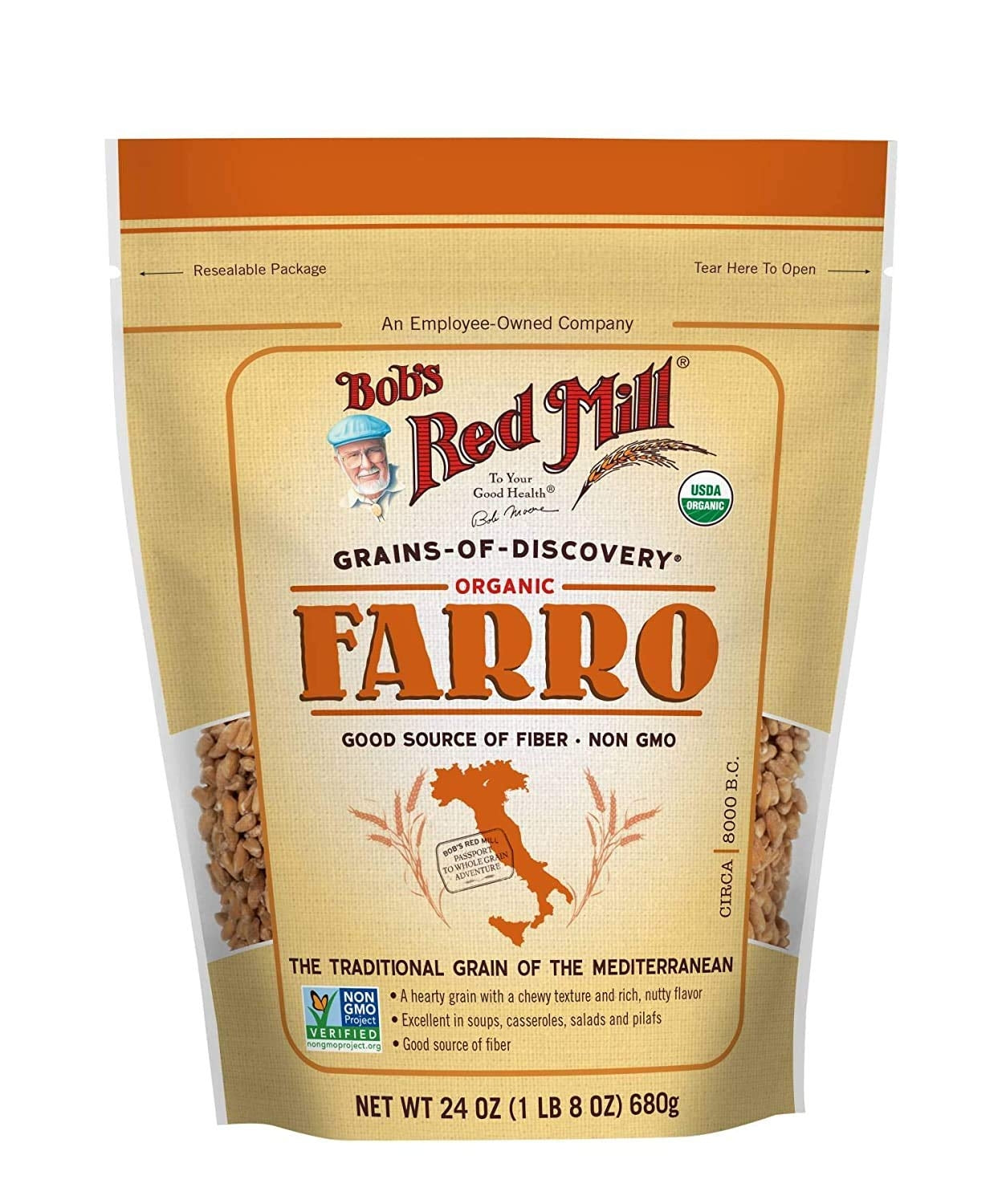 BOB'S RED MILL Organic Farro Grains, 680g