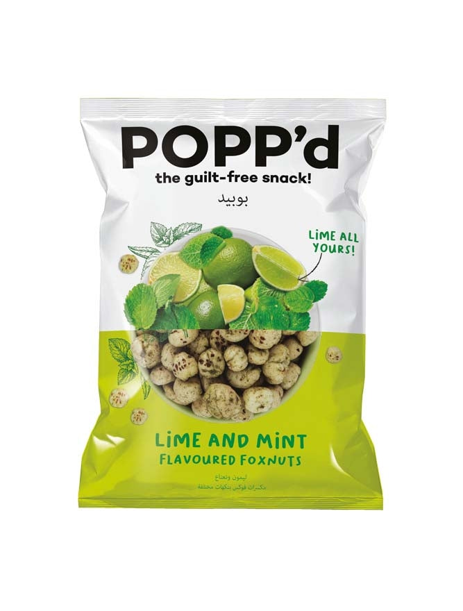 POPP'D Lime and Mint Foxnuts, 35g