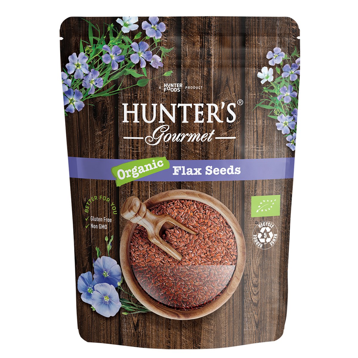 HUNTER'S GOURMET Organic Flax Seeds, 300g