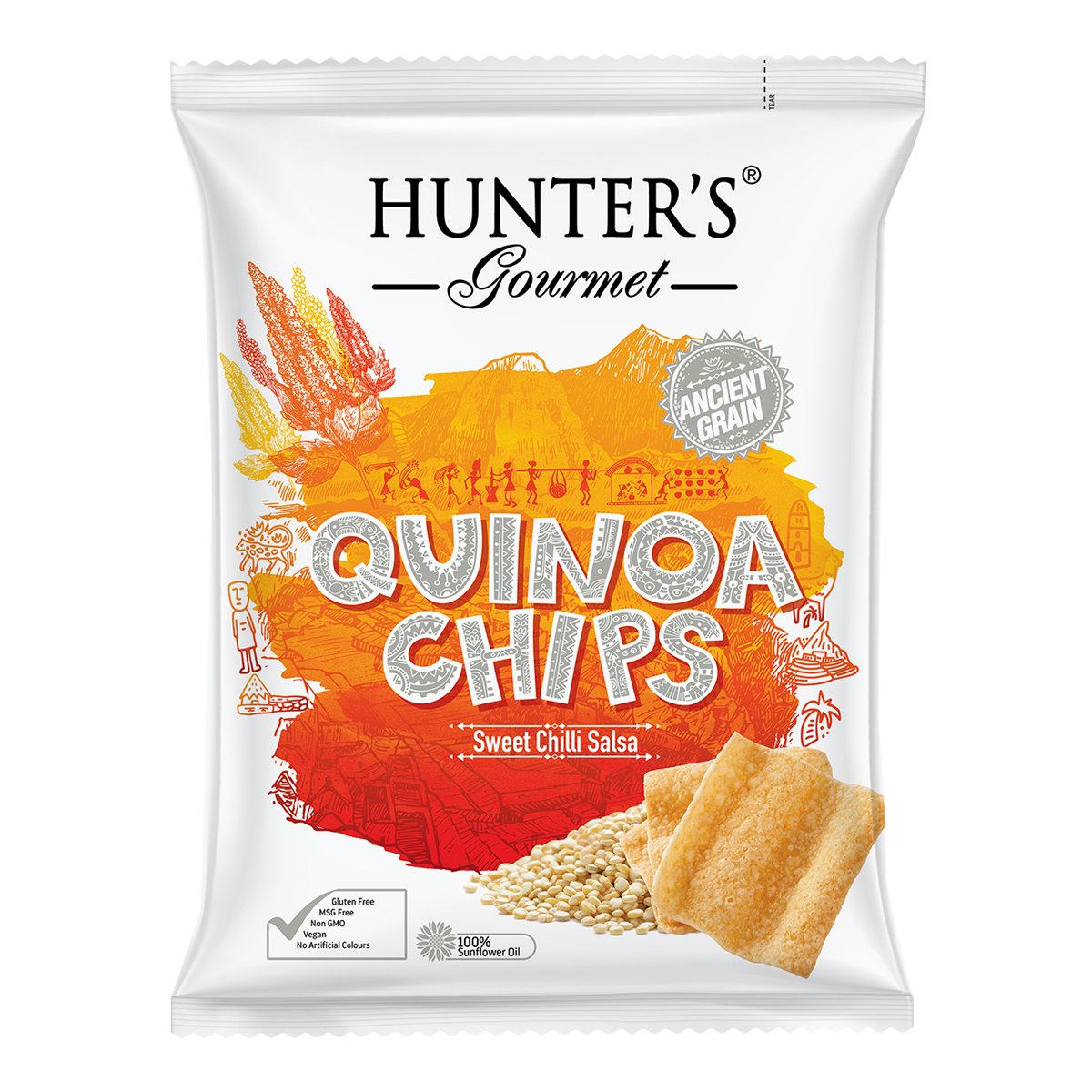HUNTER'S GOURMET Quinoa Chips - Sweet Chilli Salsa, 75g