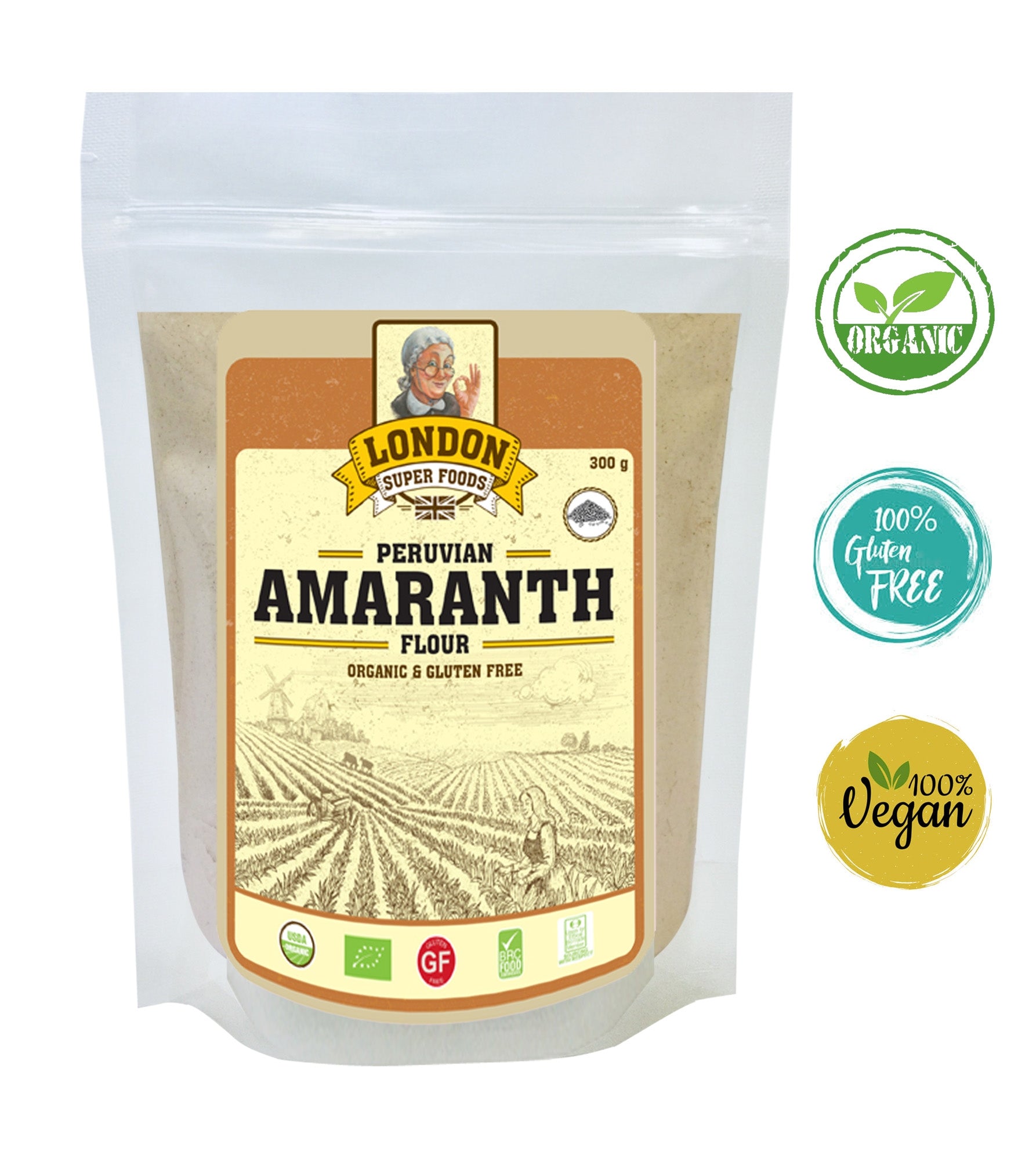 LONDON SUPER FOODS Organic Peruvian Amaranth Flour, 300g