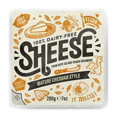 SHEESE Vegan Creamy Cheese Mature Cheddar Block, 200g