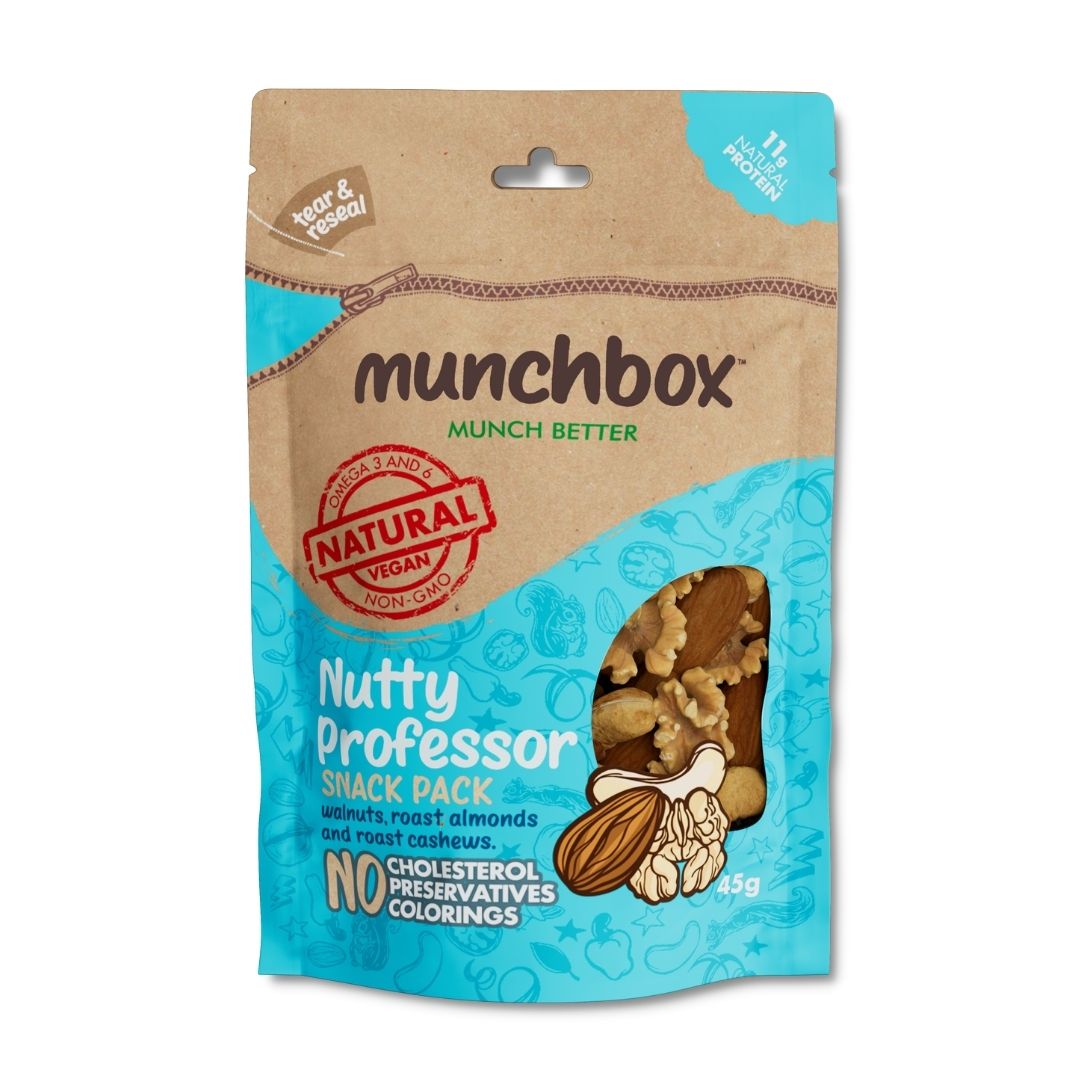 MUNCH BOX Nutty Professor Snack Packs, 40g, Non Gmo, Vegan