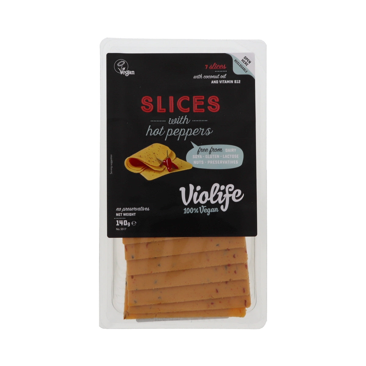 VIOLIFE Slices With Hot Peppers, 140g