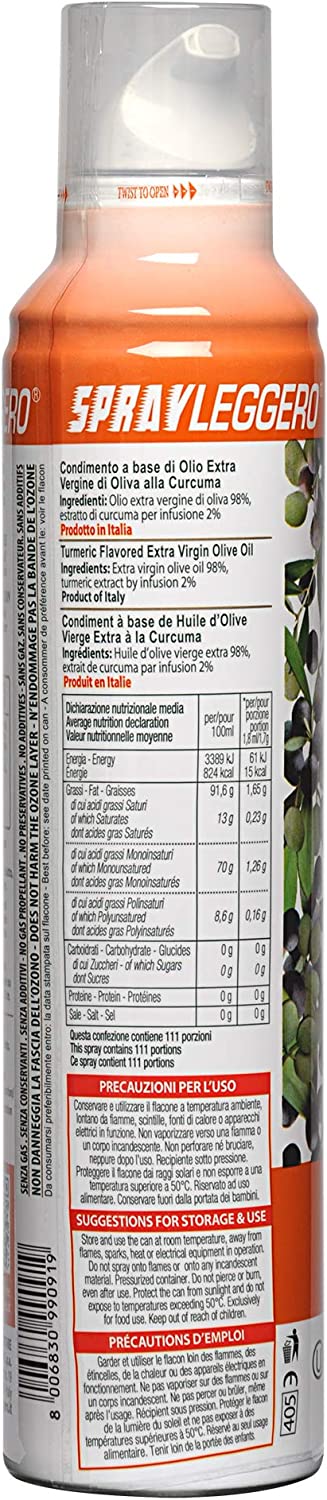 MANTOVA Turmeric with Extra Virgin Olive Oil Curcuma Spray, 200ml